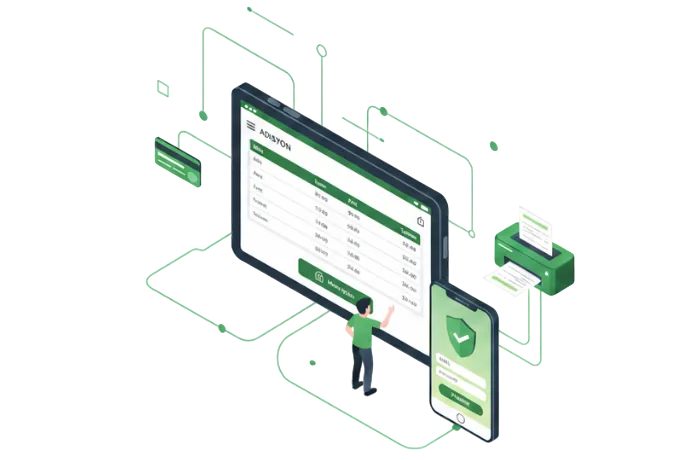 Adixon adisyon sistemi arayüz görseli