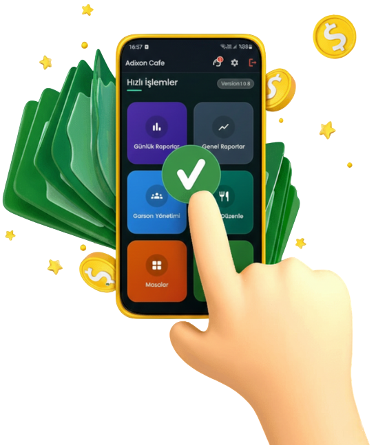 Adixon dijital adisyon uygulaması ekranı